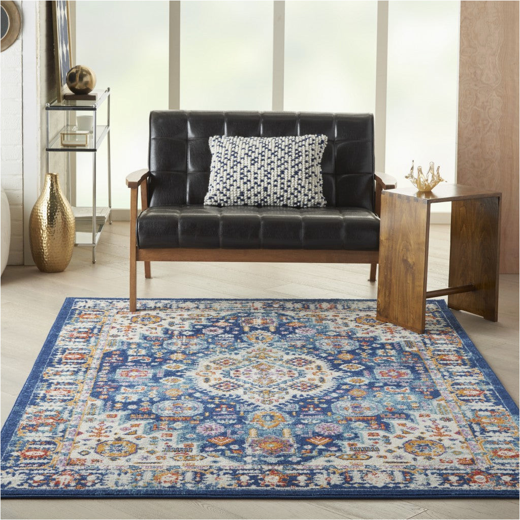 Pier One area Rug Sale Blue and Ivory Medallion area Rug
