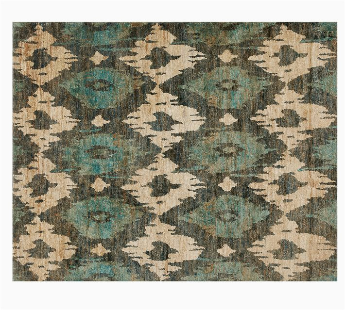 Pottery Barn Blue area Rugs Miller Hand-knotted Jute Indoor/outdoor Rug – Blue Pottery Barn