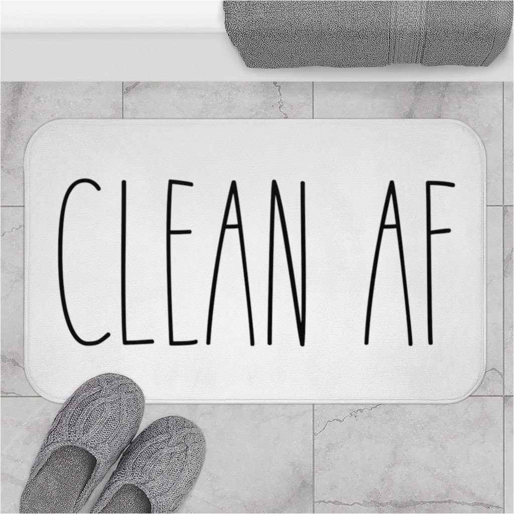 Rae Dunn Bath Rug Bath Mats and Rugs Rae Dunn Inspired Clean Af Bathroom – Etsy