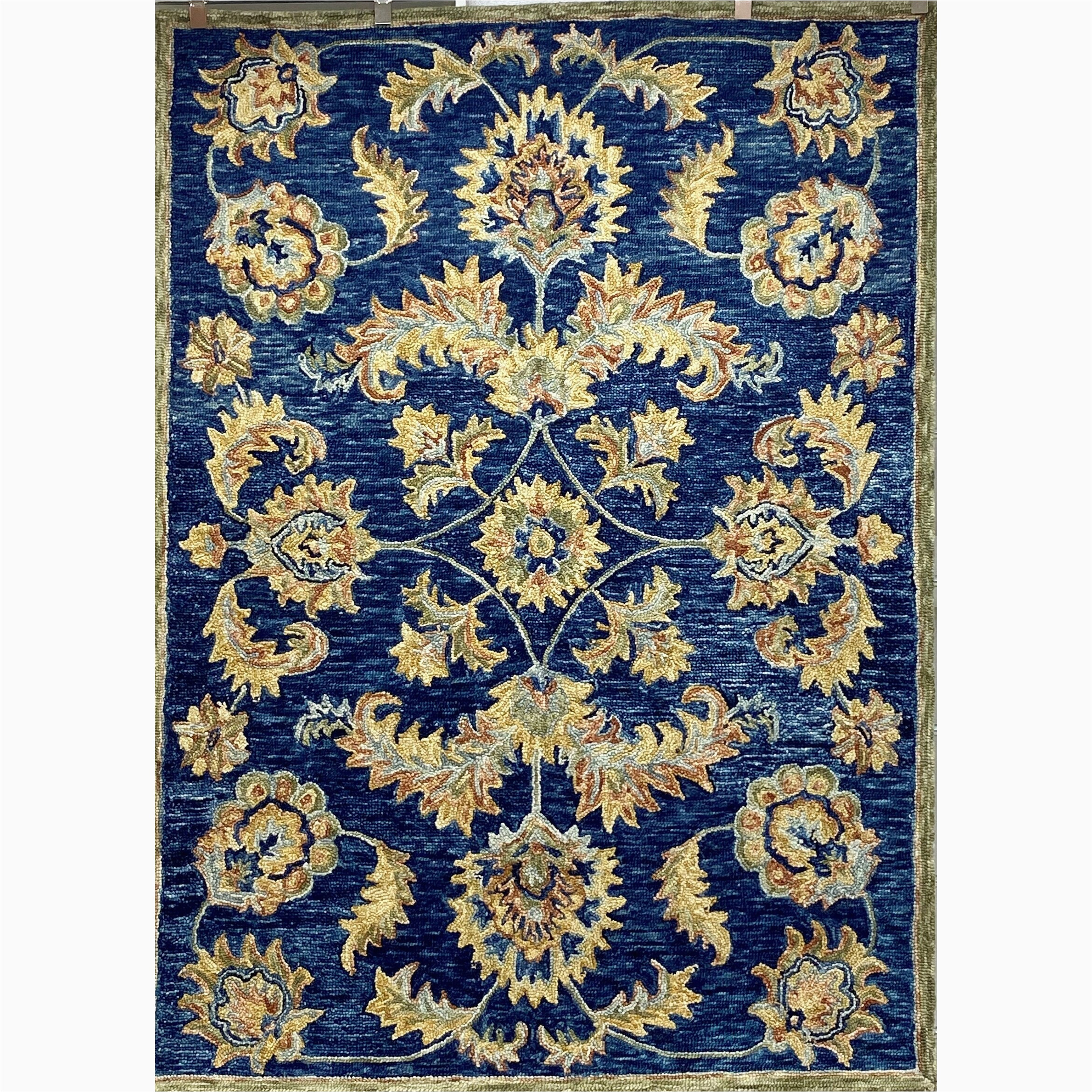 Royal Blue and Gold Rug Blue and Gold Royal Jacobean Rug – Overstock – 31297661