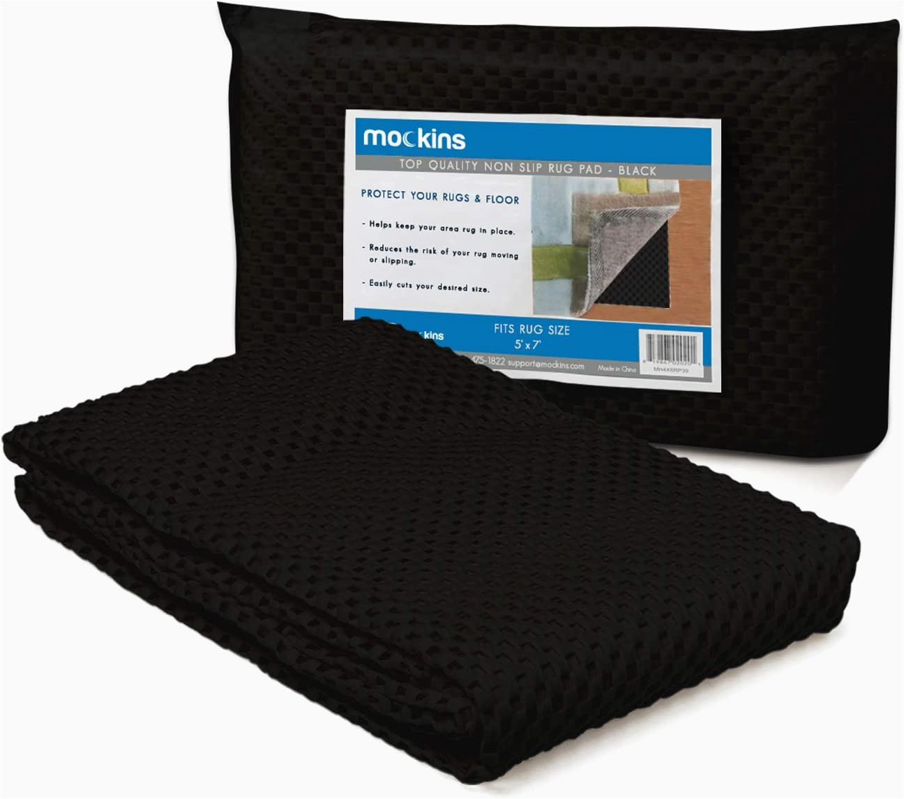 Rug Pads for area Rugs Mockins Black Premium Grip and Non Slip Rug Pad 5 X 7 area Rug Pad Keeps Your area Rugs Protected and In Place On Any Hard Floors or Hard Surfaces