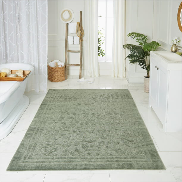 Sage Colored Bath Rugs Mohawk Home Wellington Sage Green Bath Rug Scatter, 2’6″x4’2″, Green