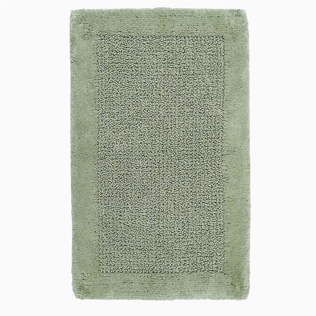 Sage Colored Bath Rugs Naples 34-in X 21-in Sage Cotton Bath Rug In the Bathroom Rugs …