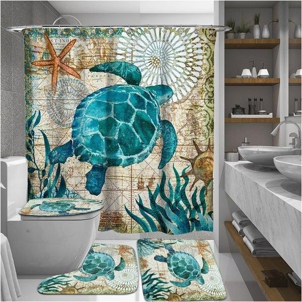 Sea Turtle Bath Rug ð°kaufe MeeresschildkrÃ¶ten Wasserdichte Badezimmer Dusche Vorhang …