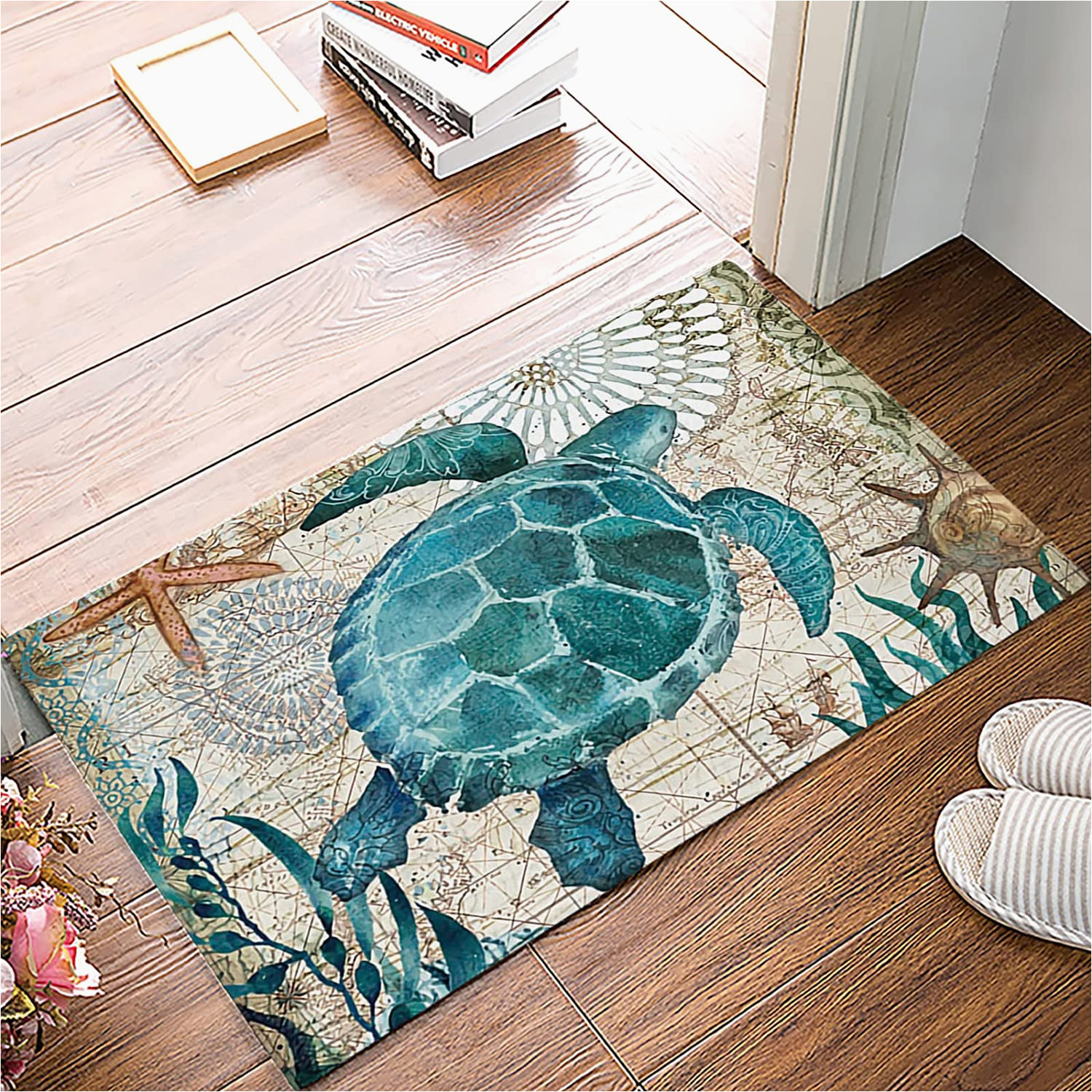 Sea Turtle Bath Rug Watercolor Sea Turtle Doormat Indoor Outdoor Non-slip Rubber Entrance Mats for Bathroom/front Door (oceanian) Sea Turtle Bath Rug Watercolor Sea Turtle Doormat Indoor Outdoor Non-slip Rubber Entrance Mats for Bathroom/front Door (oceanian)