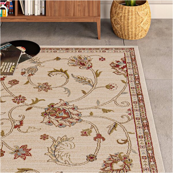 Singletary Wool Red Beige area Rug Feagin Beige area Rug