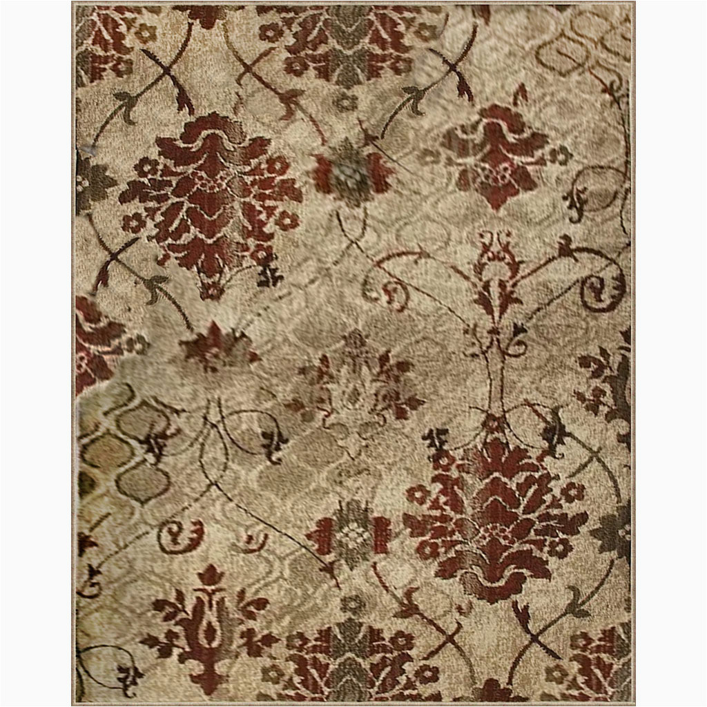 Singletary Wool Red Beige area Rug Singletary Floral Wool Burgundy area Rug