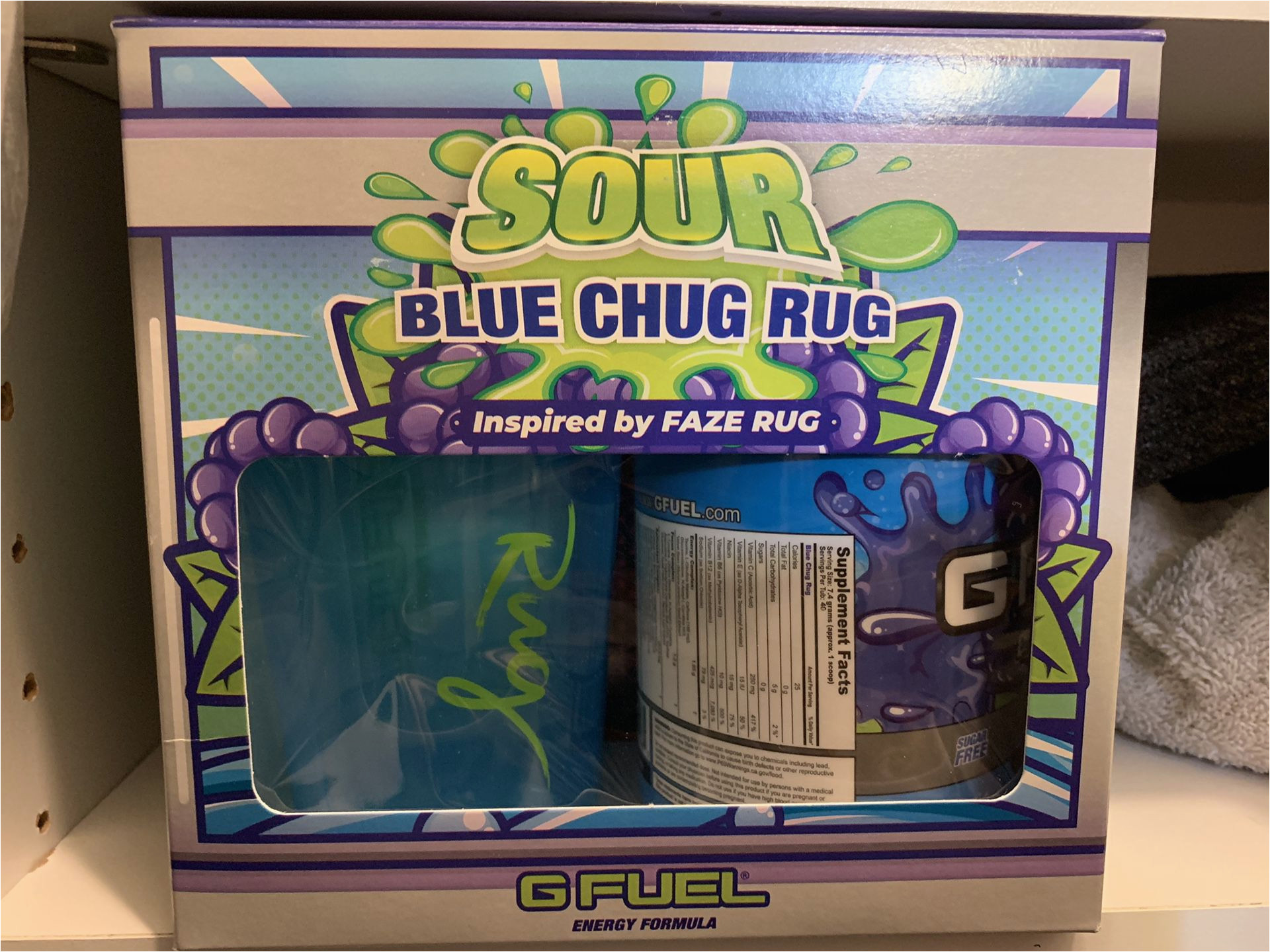 Sour Blue Chug Rug Collectors Box Gfuel sour Blue Chug Rug Collectors Box for Sale In Garden Grove …
