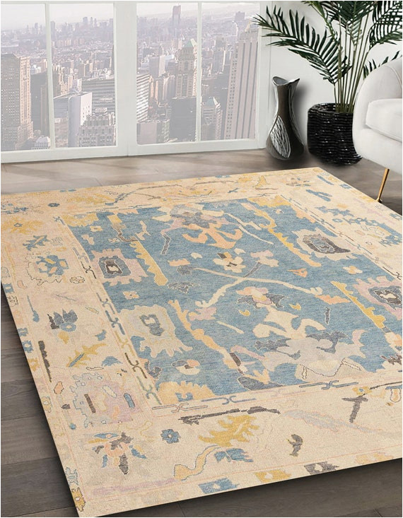 Square area Rugs for Sale Sale: 5′ Square Oushak Blue Rug All Over Pattern Rug – Etsy.de