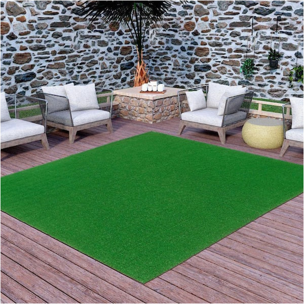 Sweet Home Meadowland Artificial Grass Indoor Outdoor area Rug Sweet Home Stores Meadowland Collection Waterproof solid 7×10 …