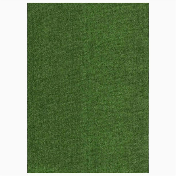 Sweet Home Meadowland Artificial Grass Indoor Outdoor area Rug Sweet Home Stores Meadowland Waterproof solid Grass 7×10 Indoor/outdoor Artificial Grass Rug, 6’6″ X 9’2″, Green