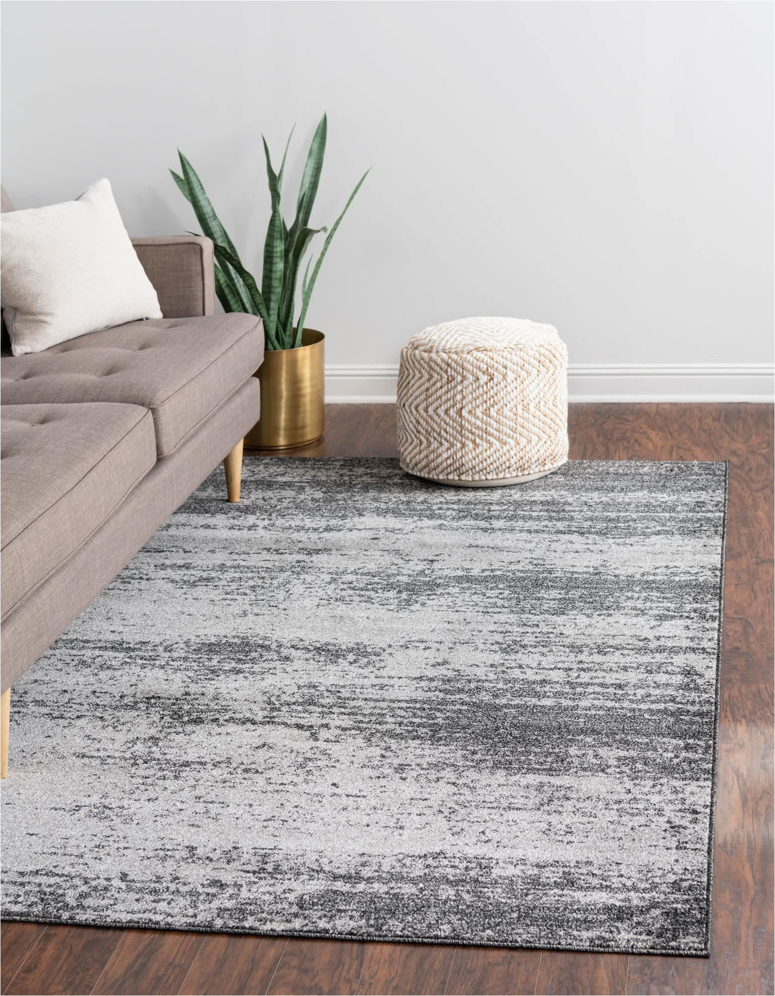 Unique Loom Del Mar Collection Contemporary Transitional Gray area Rug Unique Loom Del Mar Collection area Rug- Modern Transitional Inspired tonal Design (9′ 0 X 12′ 0 Rectangular, Dark Gray/ Light Gray)