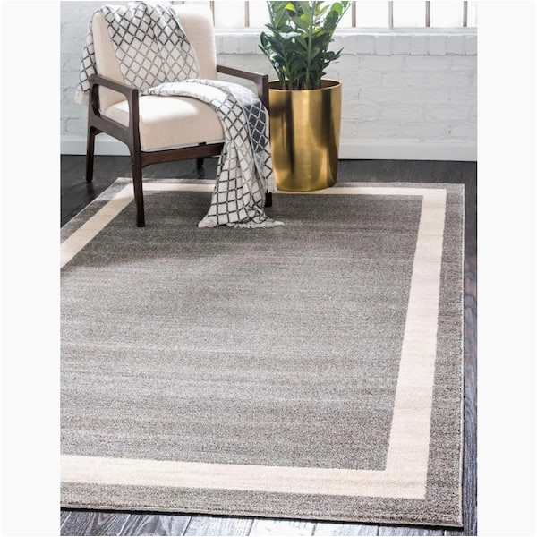 Unique Loom Del Mar Collection Contemporary Transitional Gray area Rug Unique Loom Del Mar Maria Gray 10′ 0 X 13′ 0 area Rug 3127332 …