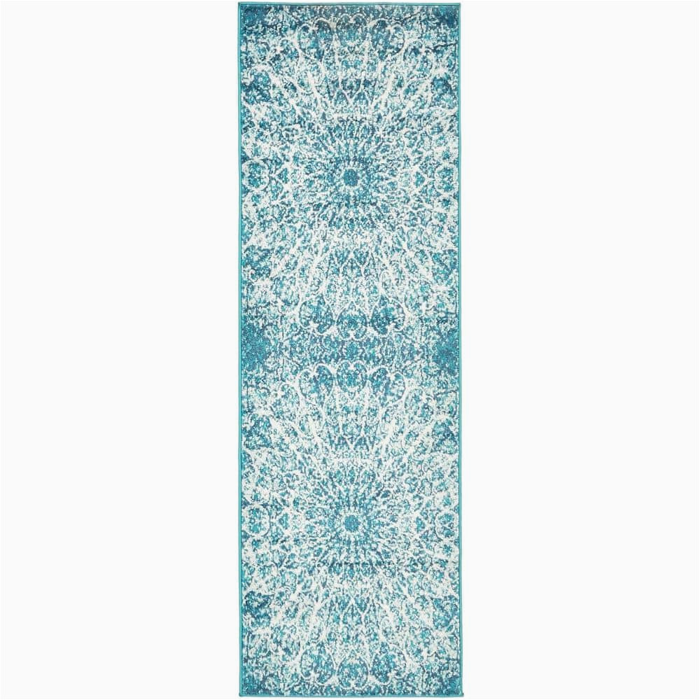 Unique Loom Grace sofia area Rug Unique Loom sofia Grace Turquoise 2′ 0 X 6′ 7 Runner Rug 3137740 …