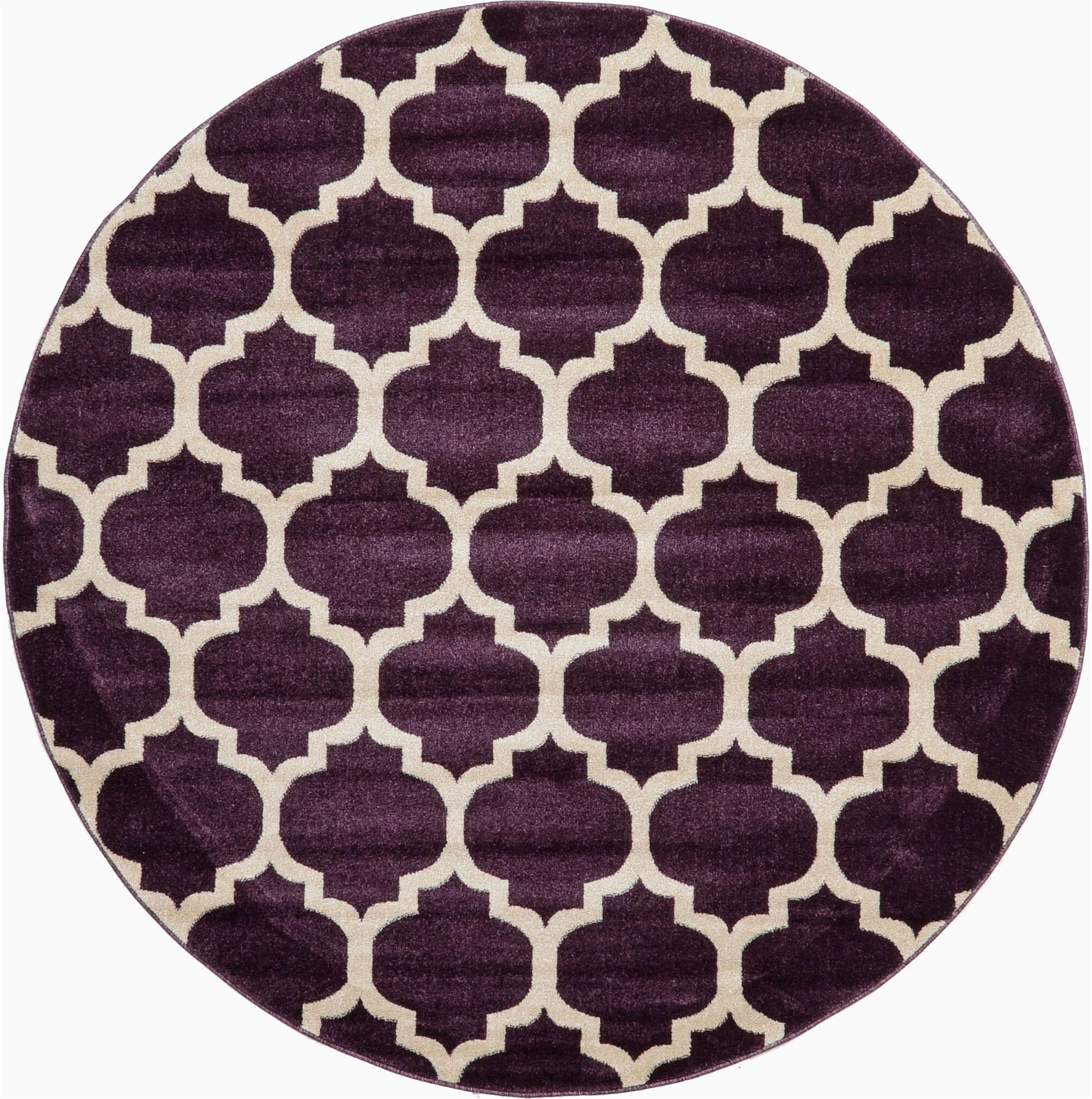 Unique Loom Philadelphia Trellis area Rug Unique Loom Philadelphia Trellis 6 X 6 Dark Purple/beige Round …