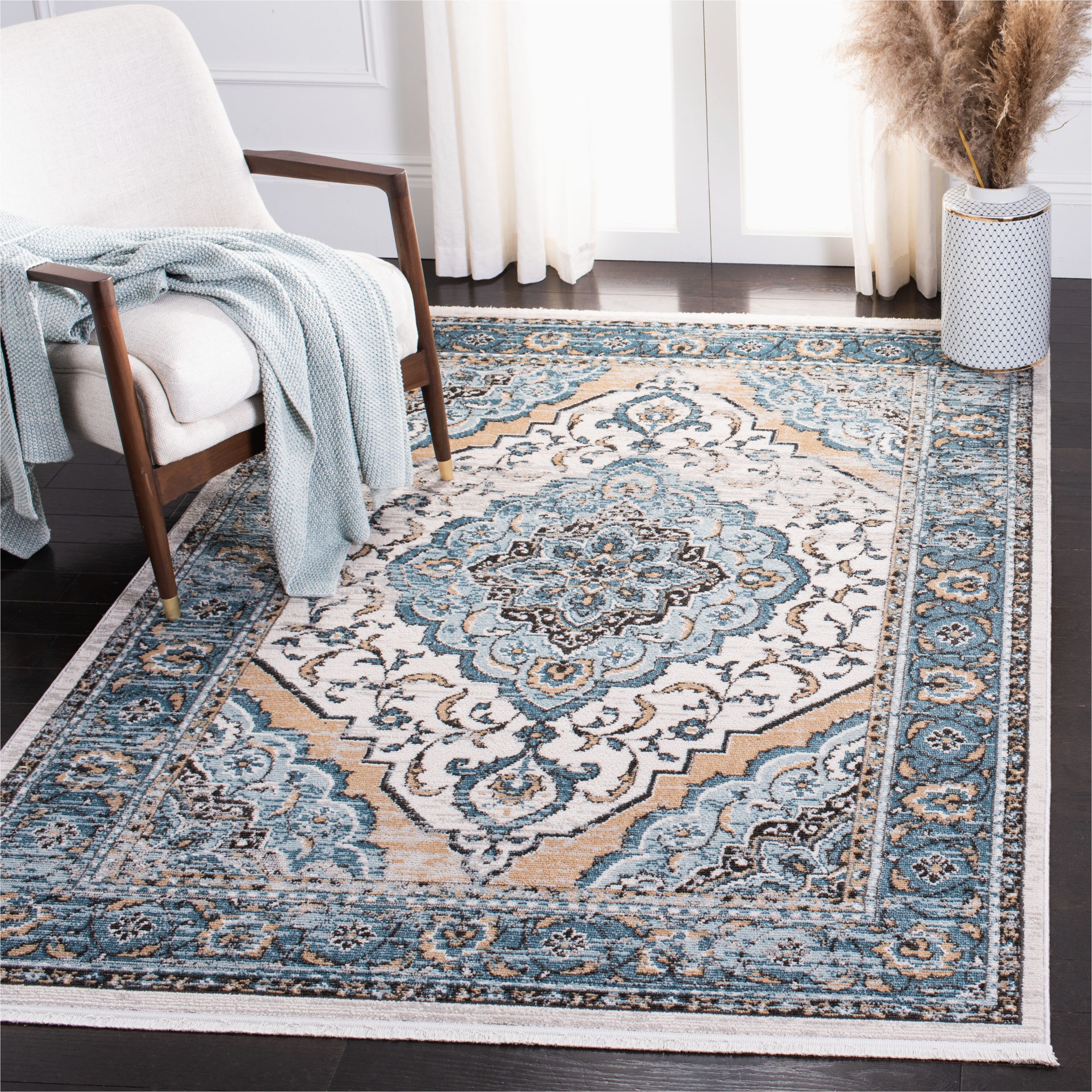 Www Wayfair Com area Rugs Teppich Mathes In Blau