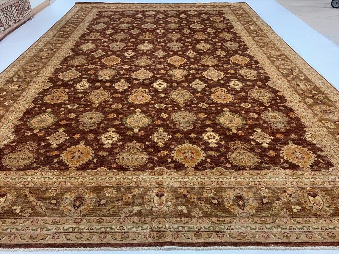 10 X 17 area Rugs One-of-a-kind Hand-knotted 11â²10â³ X 17â²2â³ area Rug In Brown/gold