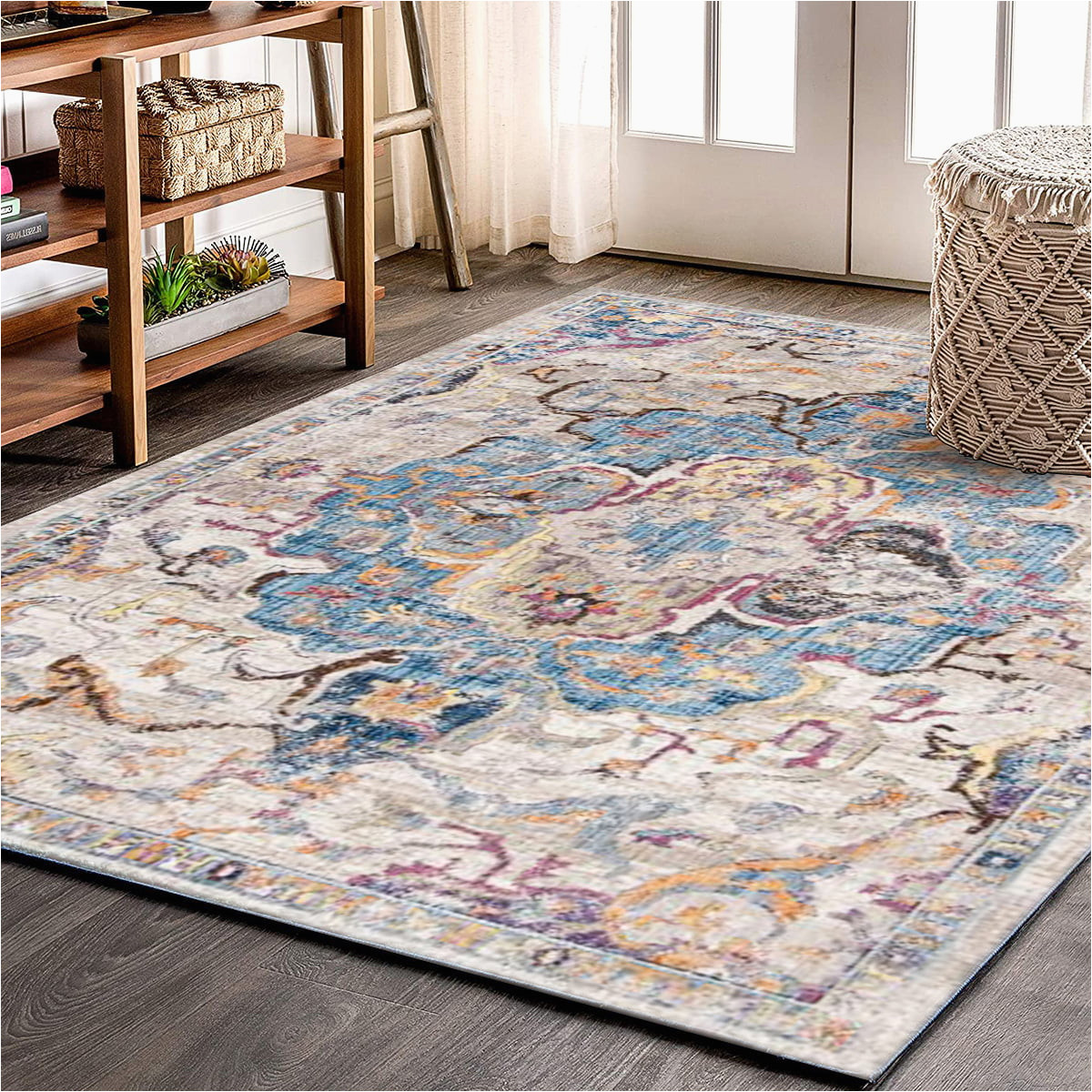 4 X 9 area Rug Snailhome Rugs for Room, 4′ X 5′ 9″, 5′ 2″ X 7′ 5″, 6′ 6″ X 9′ 5″ Non-slip Large area Rug Carpet Floor Mat, Living Room Bedroom Indoor Home Decor