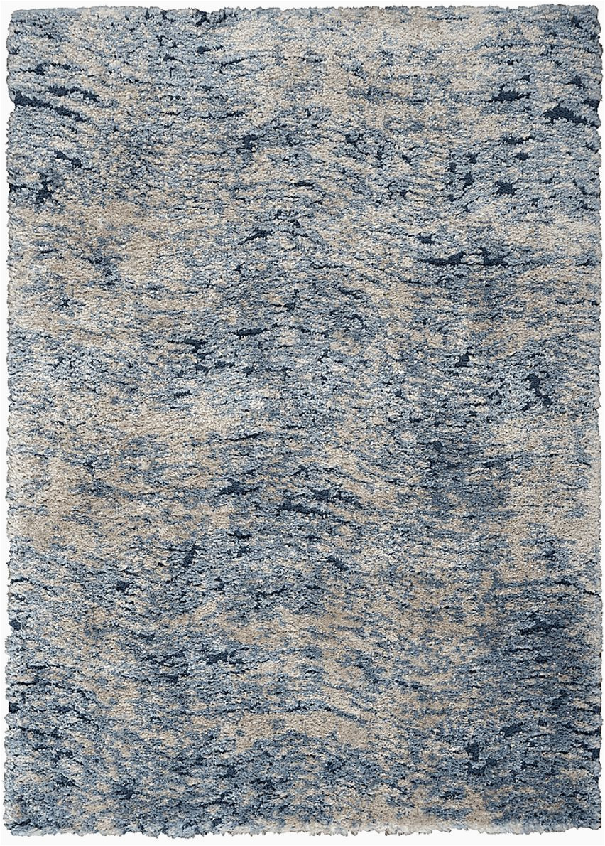 Area Rugs at Rooms to Go Eloise Shag Blue 5’3 X 7’3 Rug