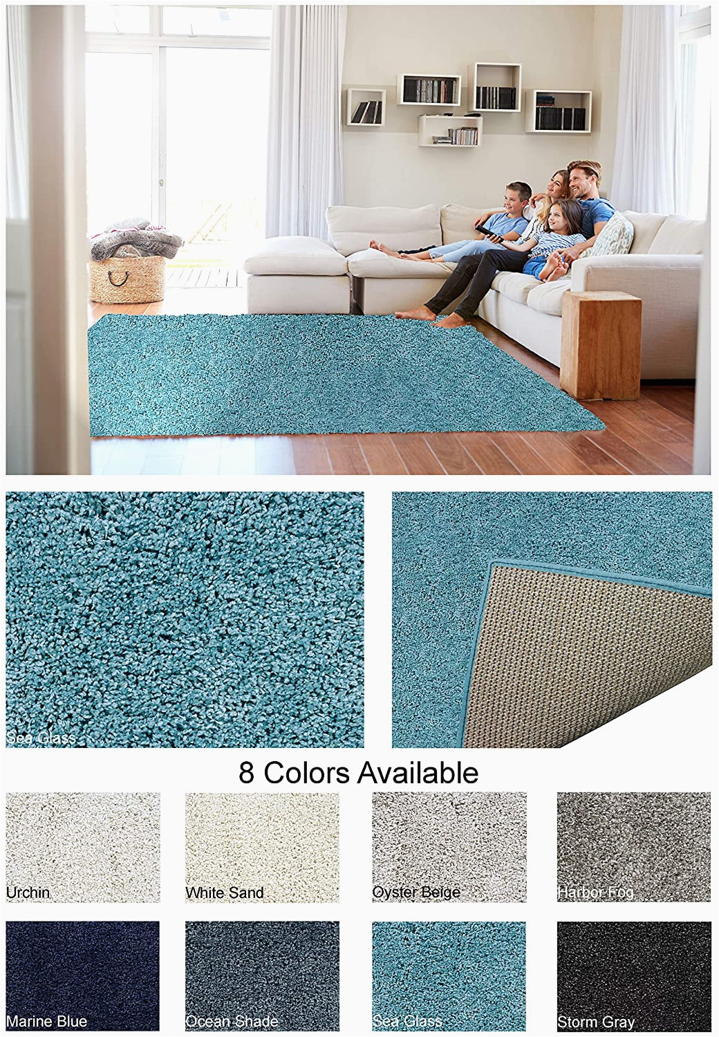 Bound Carpet area Rugs Home Depot 1.5″ Thick Carolina Shag area Rugs. soft Cozy Heat Set Courtron …
