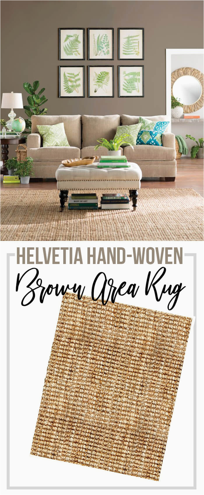 Helvetia Hand Woven Brown area Rug 16 Best Farmhouse Rug Ideas and Designs for 2021