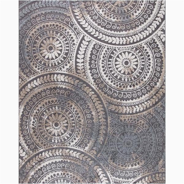 Home Depot Medallion area Rug Home Decorators Collection Spiral Medallion Cool Gray tones 8 Ft …