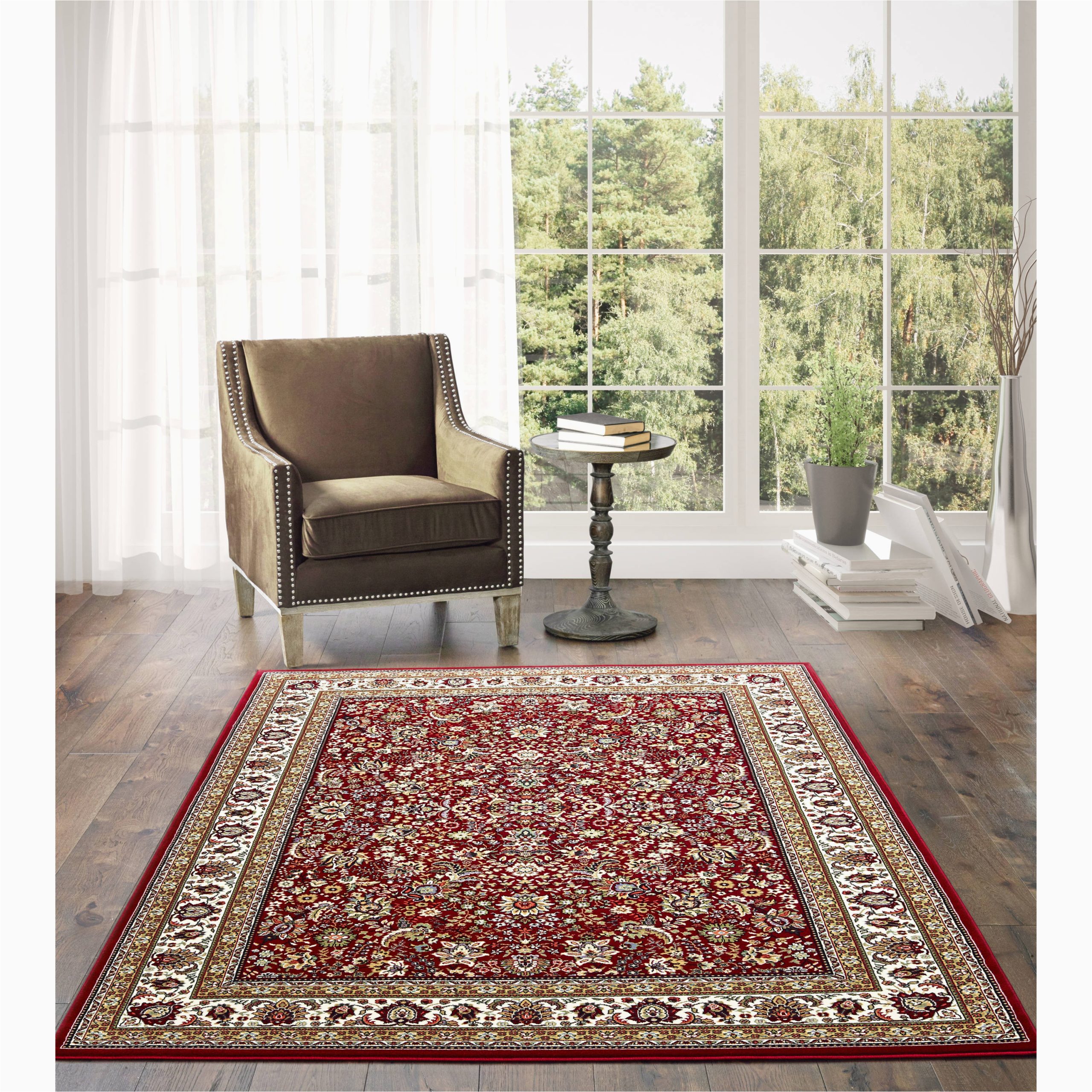 Oriental area Rugs Near Me Allen   Roth Koralin 8 X 11 Red Indoor Floral/botanical oriental area Rug