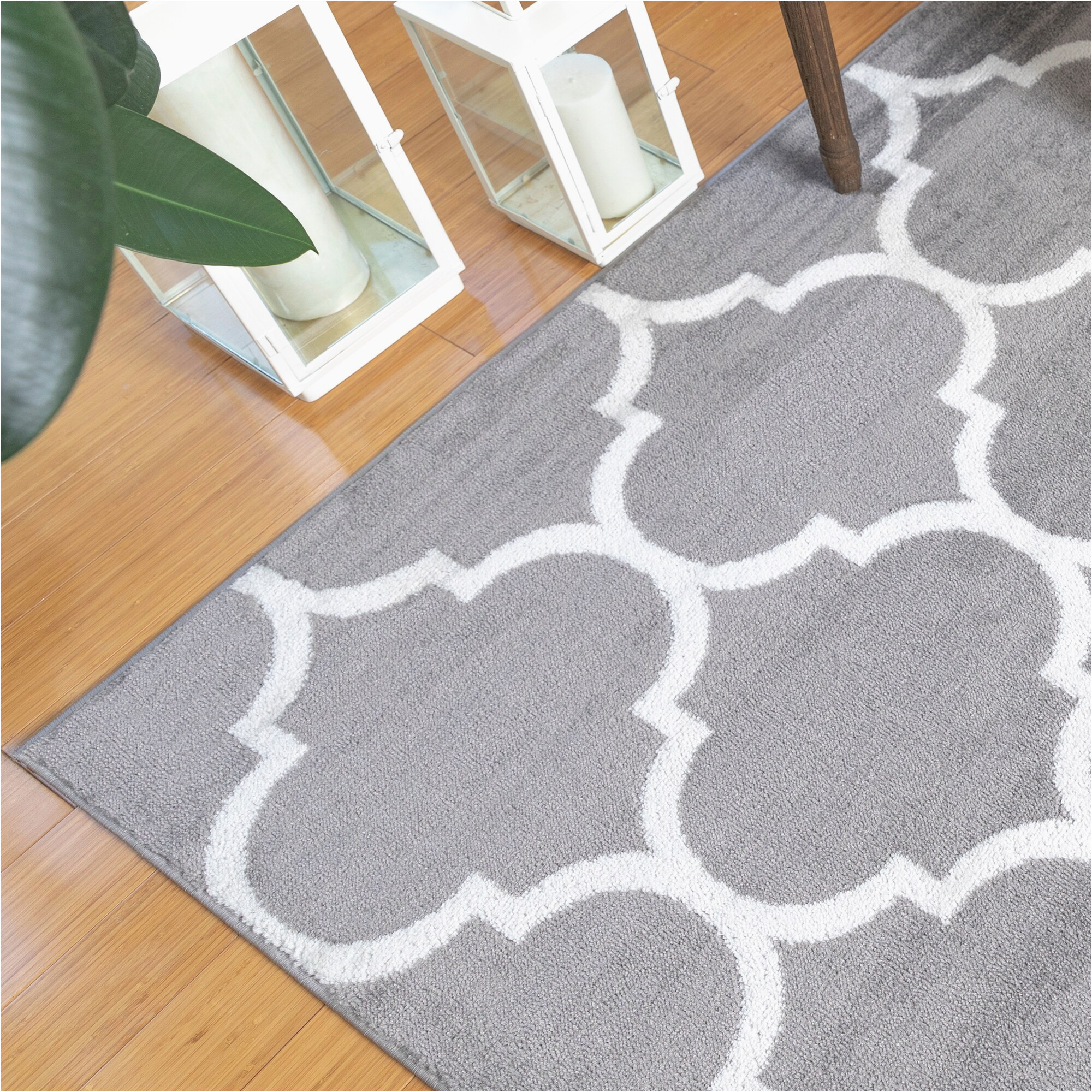 Ottomanson Royal Collection Contemporary Moroccan Trellis Design area Rug Ottomanson Royal 5 X 7 Gray Indoor area Rug at Lowes.com