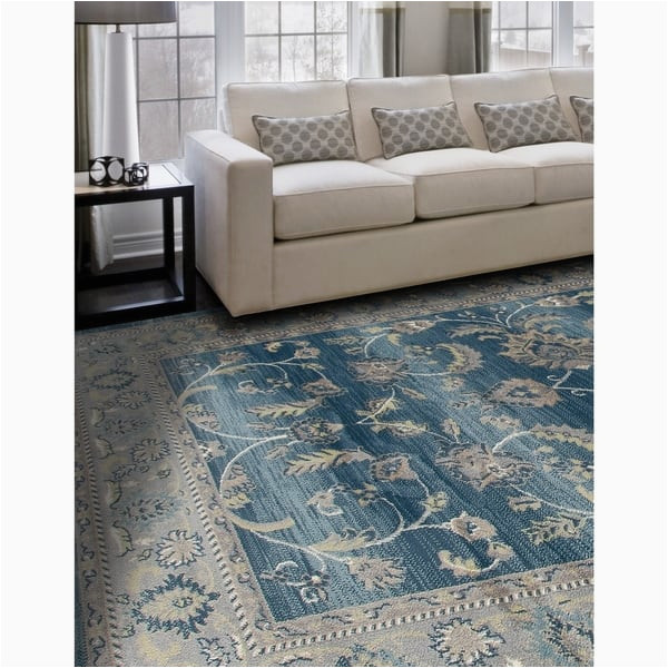 Overstock area Rug Protection Plan Shop Porch & Den Westfall Blue Scrollwork area Rug – Overstock …