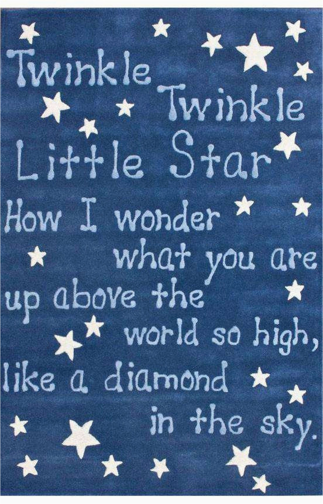 Twinkle Twinkle Little Star area Rug Blue Twinkle Twinkle Star Sky Kids Designer Nursery Tufted Rug – Etsy Ireland