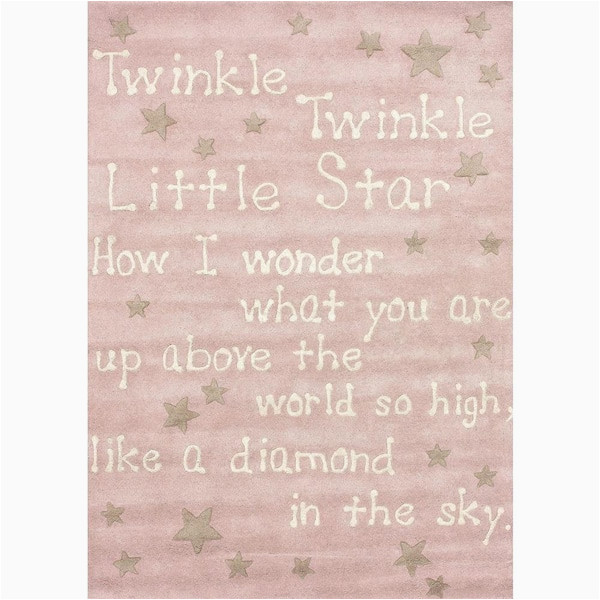 Twinkle Twinkle Little Star area Rug Nuloom Twinkle Twinkle Nursery Playmat Baby Pink 5 Ft. X 7 Ft …