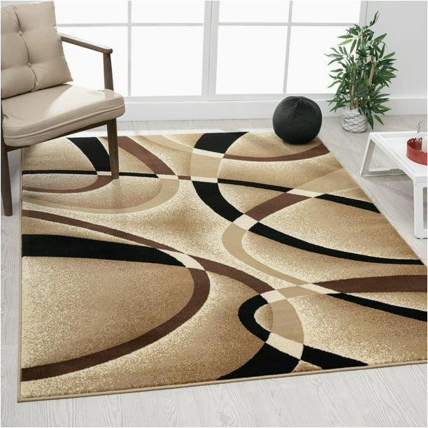 2 X 7 area Rug Persian area Rugs Beige Modern Abstract area Rug 2×7