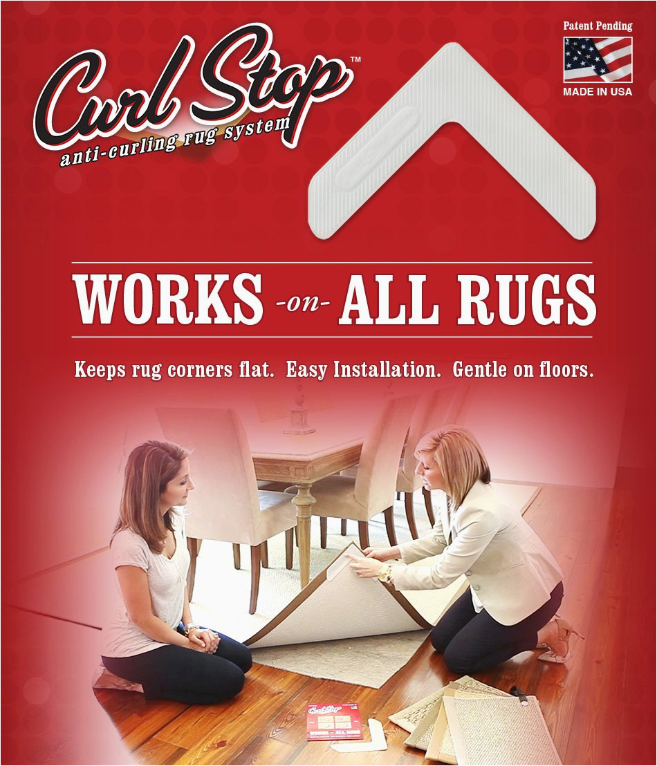 Area Rug Corners Curl Up Curl Stop Anti-curling Rug System (pack Of 4 Corners)