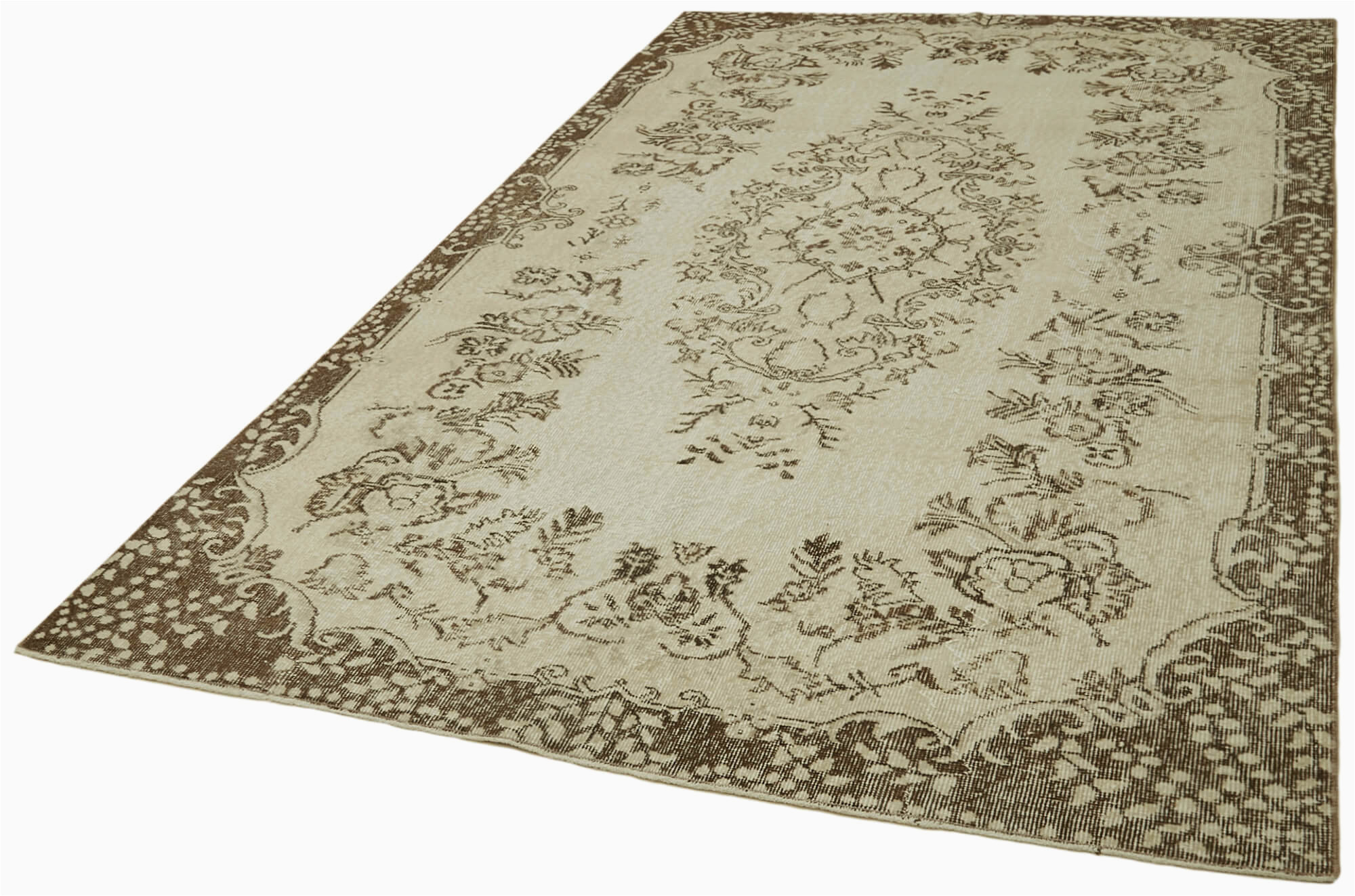 Fleur De Lis Living area Rugs Fleur De Lis Living Vintage Beige Vintage Cotton Wool Hand Woven …