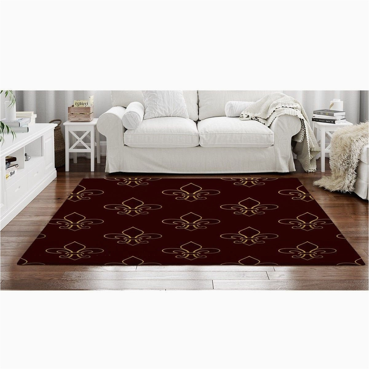 Fleur De Lis Living area Rugs Fleur De Lis Rugs Chocolate Brown Fleur De Lis Pattern Rugs – Etsy.de