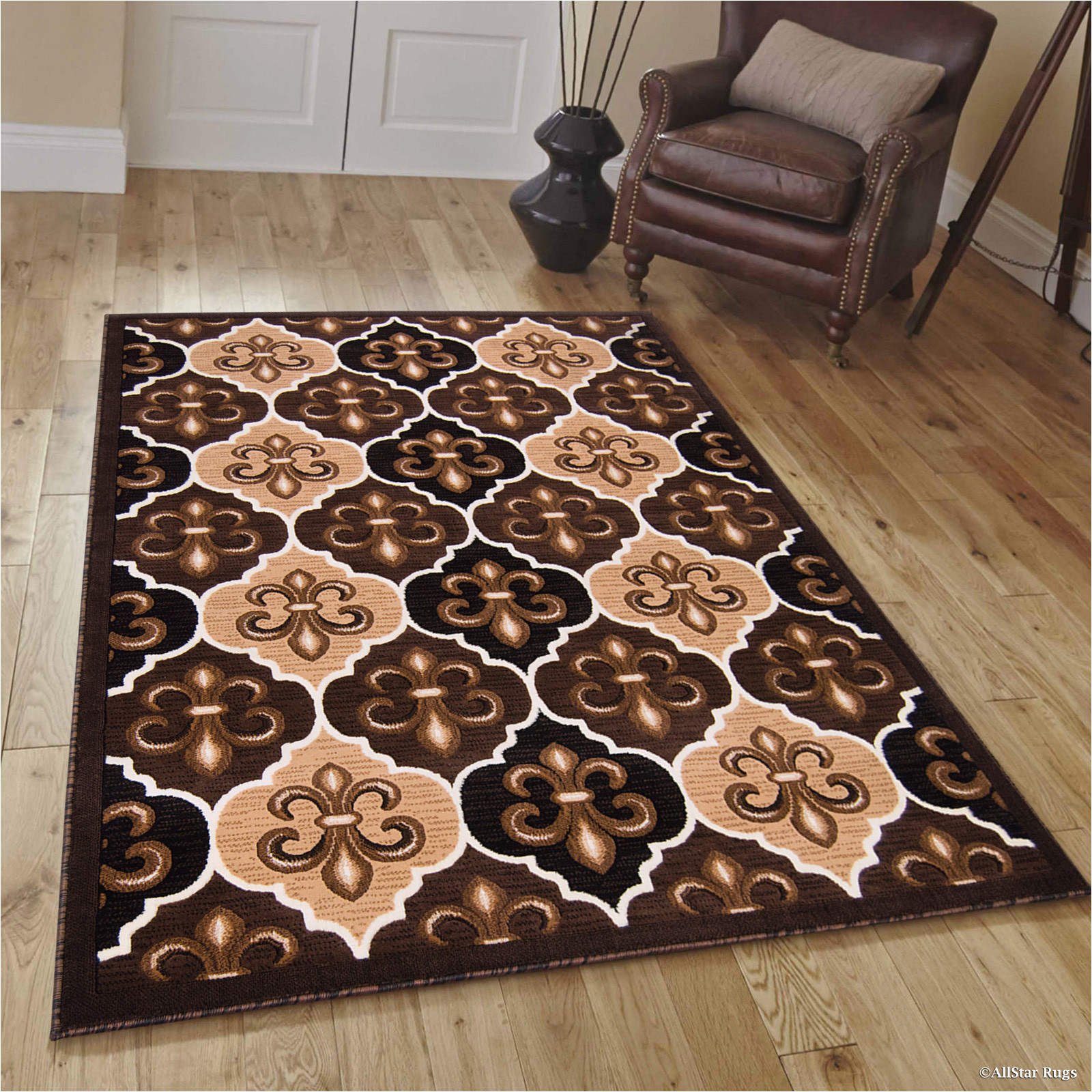 Fleur De Lis Living area Rugs High Quality Floral Fleur De Lis, Woven area Rug, Drop-stitch …