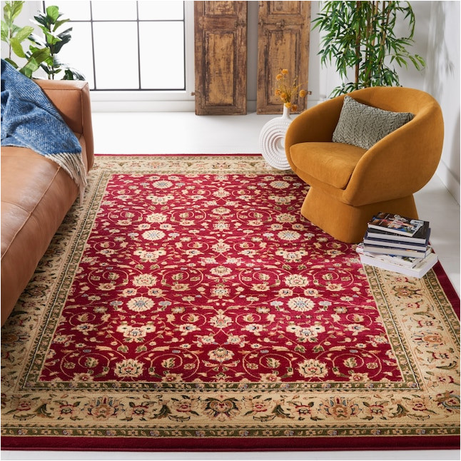 Lowes area Rugs 12 X 14 Safavieh Lyndhurst Adelyne 10 X 14 Red/ivory Indoor Floral …