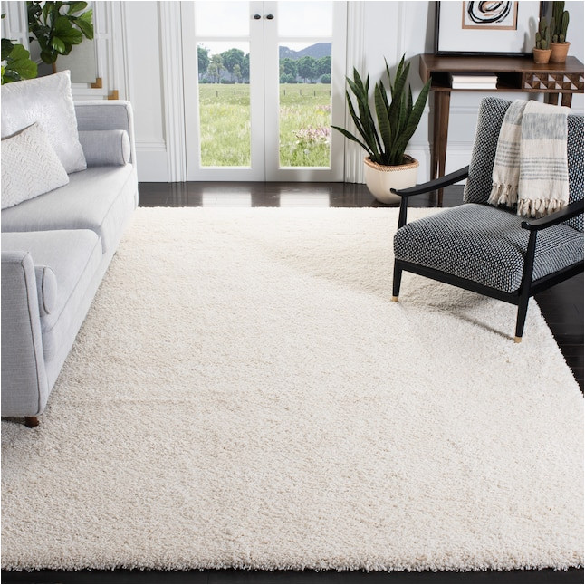 Lowes Extra Large area Rugs Safavieh California 7 X 7 Frieze Ivory Square Indoor solid area …