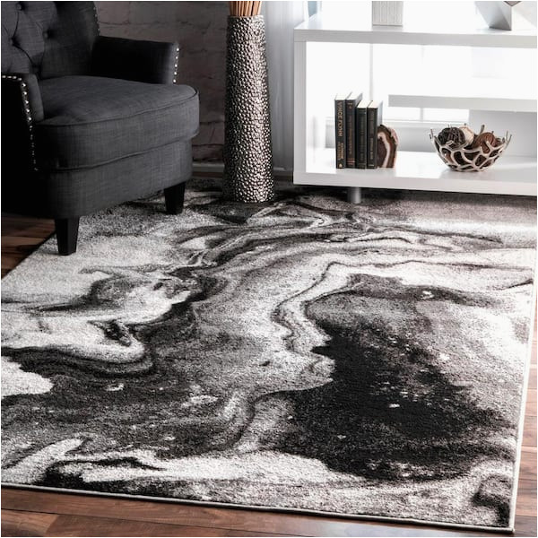 Nuloom Remona Abstract area Rug Nuloom Remona Abstract Black & White 9 Ft. X 12 Ft. area Rug …