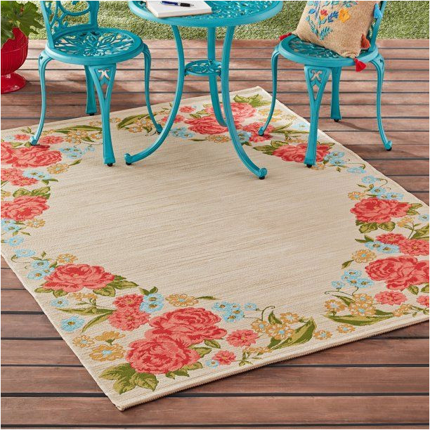 Pioneer Woman area Rug 5×7 the Pioneer Woman 5′ X 7′ Multi-color Outdoor Rug – Walmart.com In …