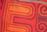 1 Inch Pile area Rugs Mid Century Bright Red toned One Inch Pile Shag area Rug