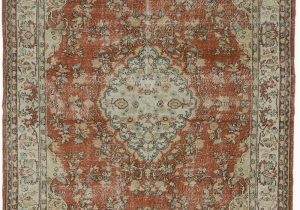 10 by 11 area Rug Turkish Vintage area Rug 6 11" X 10 9" 83 In X 129 In