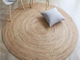 10 Feet Round area Rugs Frelish Decor Handwoven Jute area Rug- 10 Feet Round- Natural Yarn- Rustic Vintage Beige Braided Reversible Rug- Eco Friendly Rugs for Bedroom, …