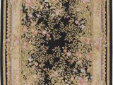 10 Foot Square area Rug Due Process Stable Trading Aubusson Marseilles Black Square