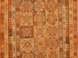 10 Foot Square area Rug Kilim Red Square Flat Woven 6 10" X 8 4" area Rug 100