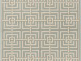 10 Foot Square area Rug Lnd128k Rug Color Aqua Creme Size 6 7" Square