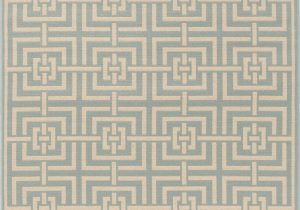 10 Foot Square area Rug Lnd128k Rug Color Aqua Creme Size 6 7" Square