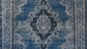 10 X 12 Blue area Rugs 10 0" X 12 9" Vintage Overdyed Blue Rug