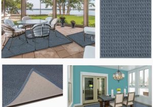 10 X 12 Indoor Outdoor area Rug 10′ X 12′ Blue Gray, Waffle Pattern – Indoor/outdoor Eco-friendly Duraknit Pile & Loop Carpet area Rugs & Runners