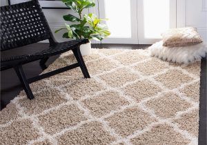 10 X 15 Foot area Rug Safavieh Dallas Shag Collection 10′ X 14′ Beige/ivory Sgd257d Trellis Non-shedding Living Room Bedroom Dining Room Entryway Plush 1.5-inch Thick area …